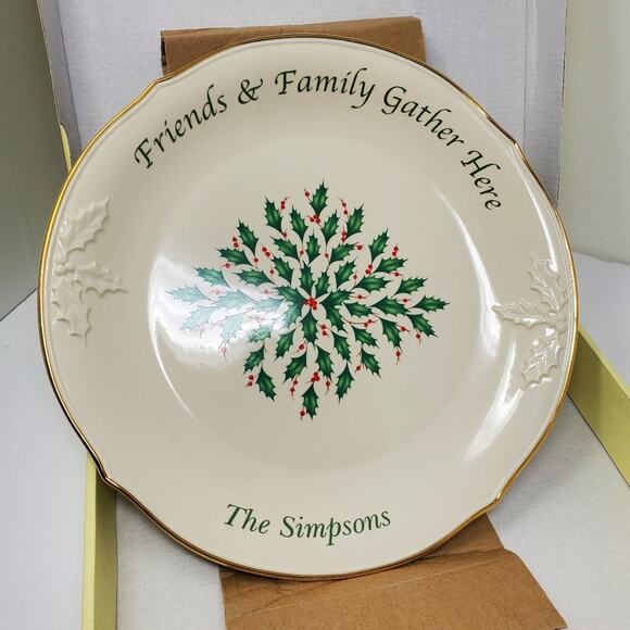 Lenox Friends and Family Gather Here Personalized Serving tray "The Simpsons" - Picture 5 of 7